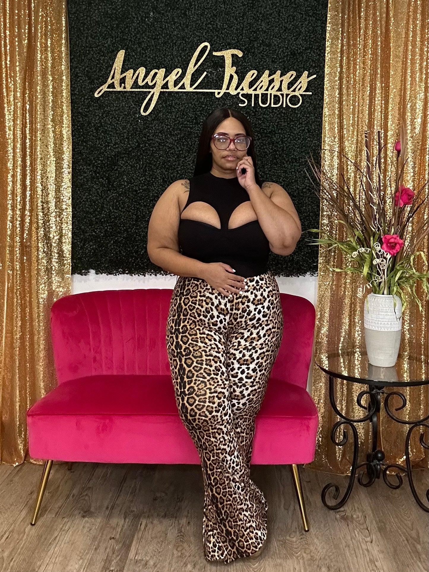 Leopard Bell Bottoms