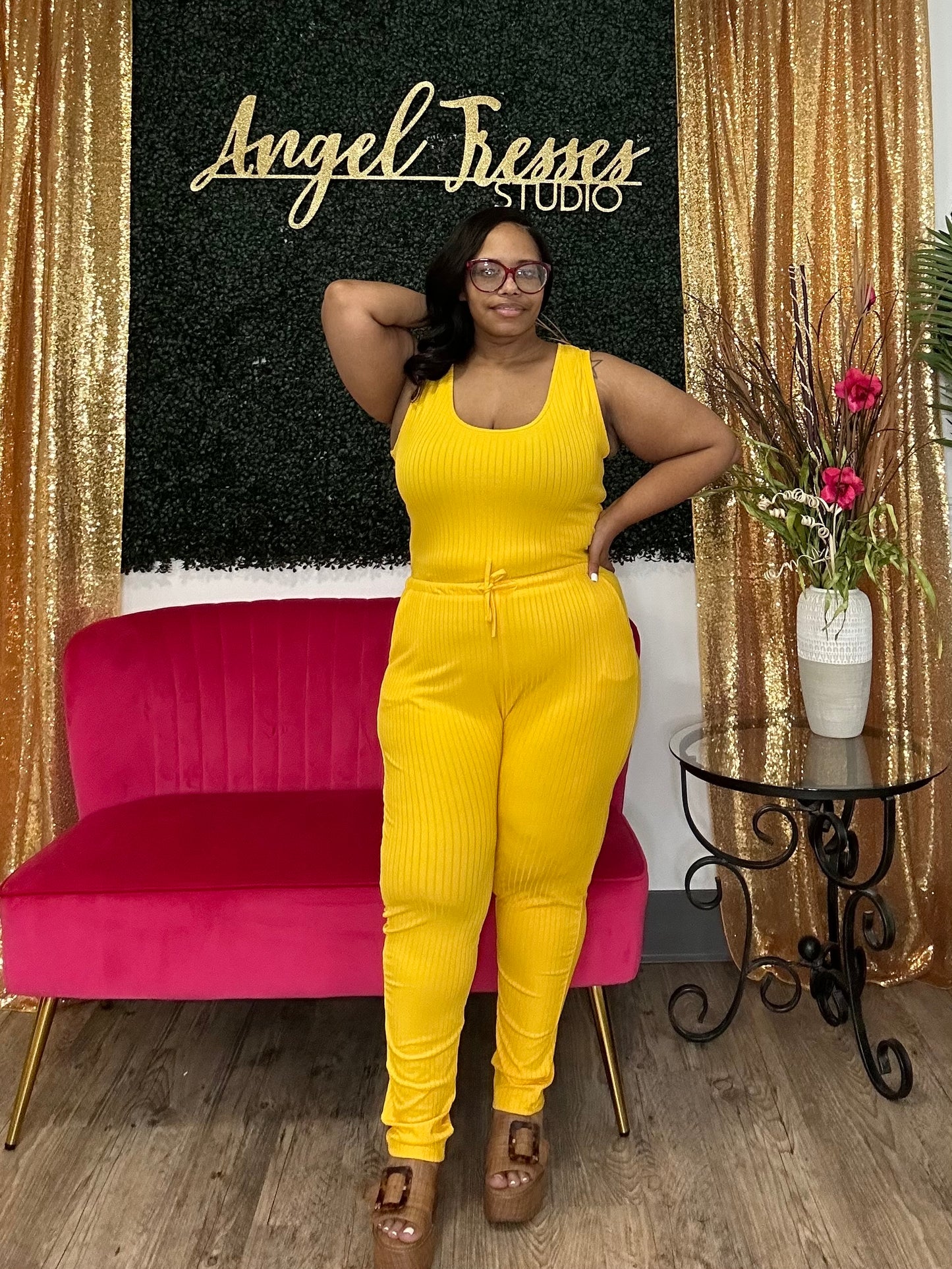 Yellow Jumpsuit S-3X