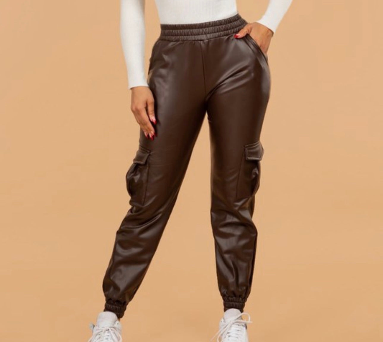 Cargo Leather Pants