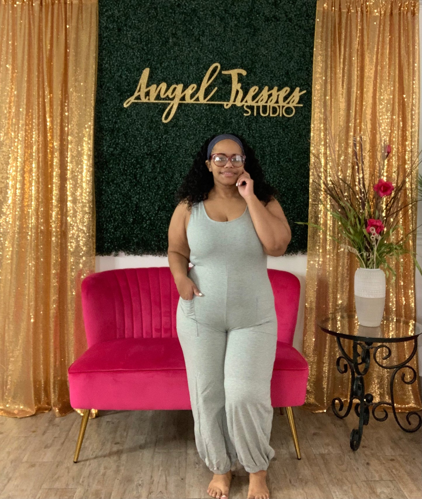 Sleeveless Jumpsuit - Grey